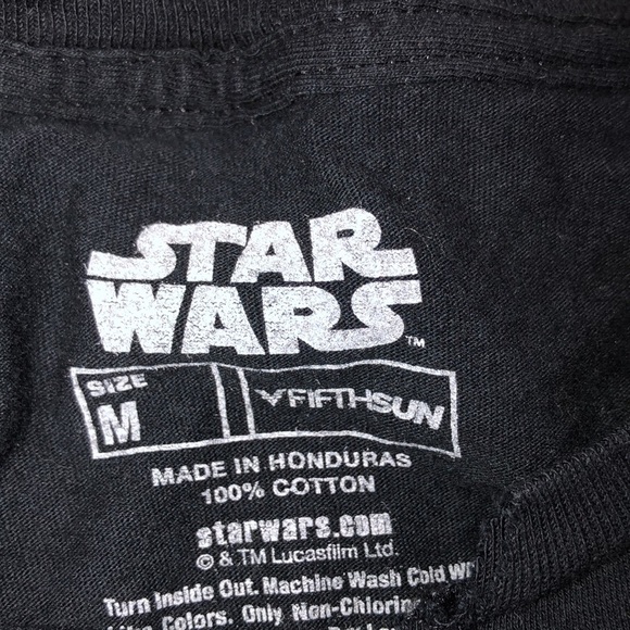 Star Wars size medium black Mandalorin Baby Yoda drinking coffee T-shirt - Picture 3 of 5